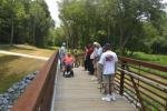 Users on first bridge on the E & A Rail-Trail