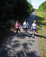 Walkers Enjoying the Highland Rail Trail in Gastonia on a Late Spring Evening